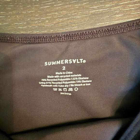 Summersalt The High Leg Bikini Bottom Womens black Mid Rise Swimming size 2 - Picture 3 of 5